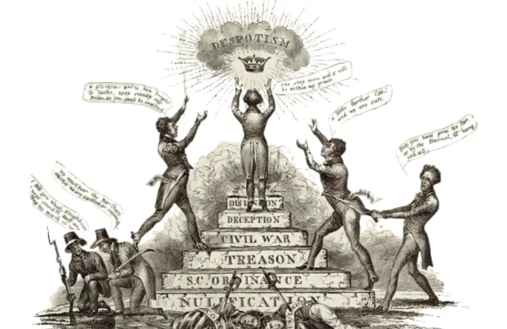 calhoun climb to despotism cartoon